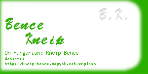 bence kneip business card